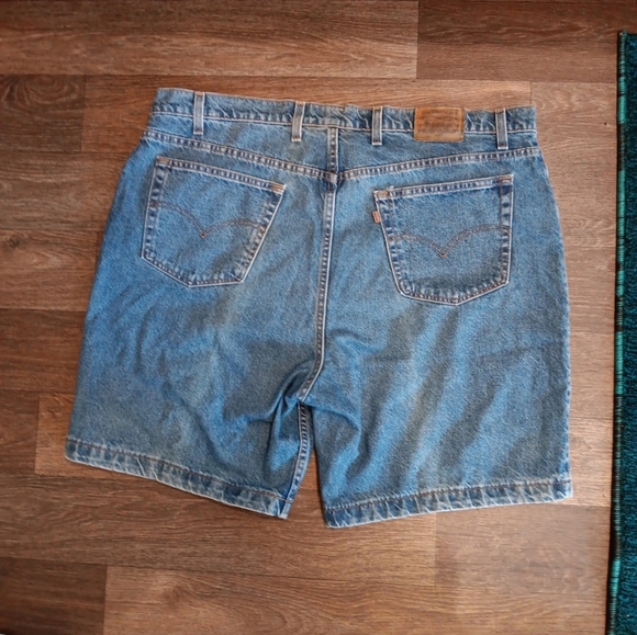 Vintage Levi's Orange Tab Classic Denim Men's Shorts Size W48 Loose Fit - Picture 5 of 8